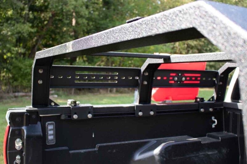 Toyota Tacoma Truck Bed Rack - Fishbone Offroad - Half Height Tackle Rack - Black - `16-`27